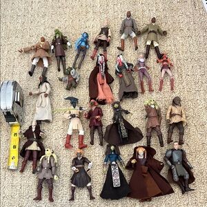 Star Wars Action Figure collection with Shakti , Plokloon, Mace Windu, Asoka.